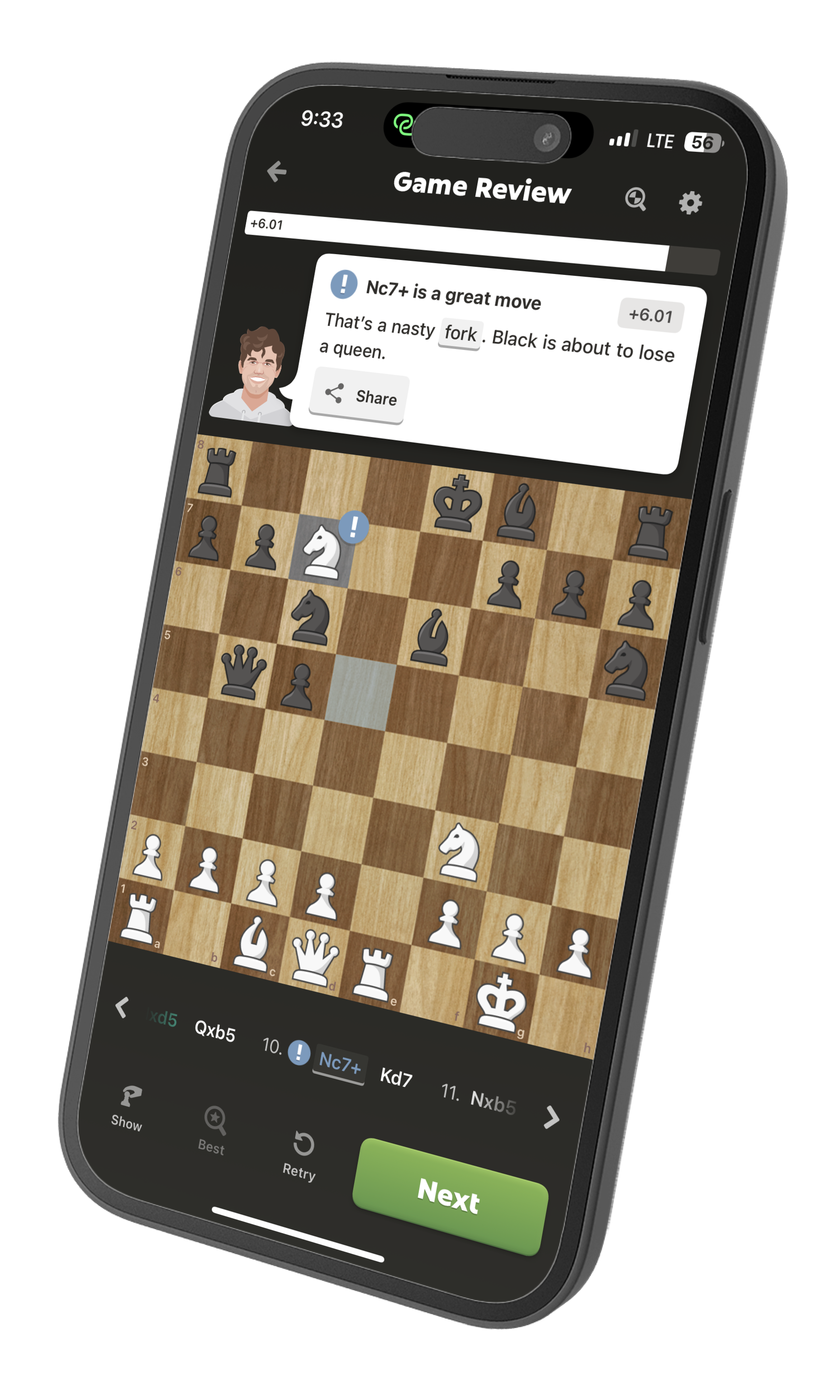 Cardava app on iPhone
